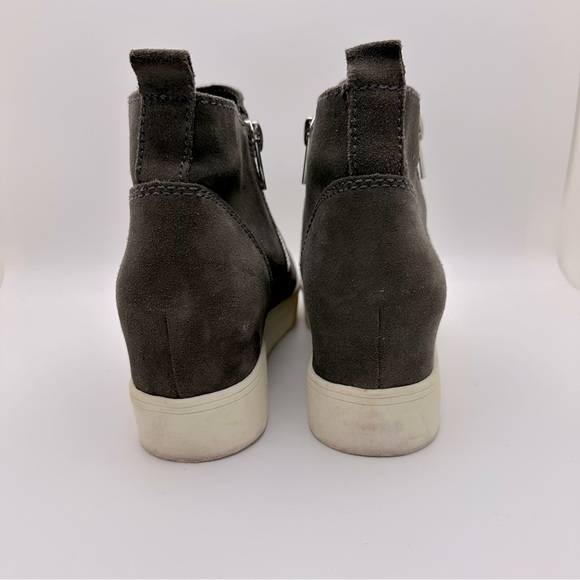 Steve Madden Women's Wedgie Platform Sneaker Grey Suede Sz 8M - Picture 6 of 9